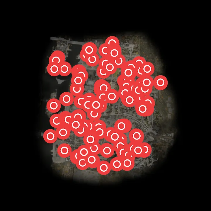 Where Hitotsume Gasa (second variant) appears on the map