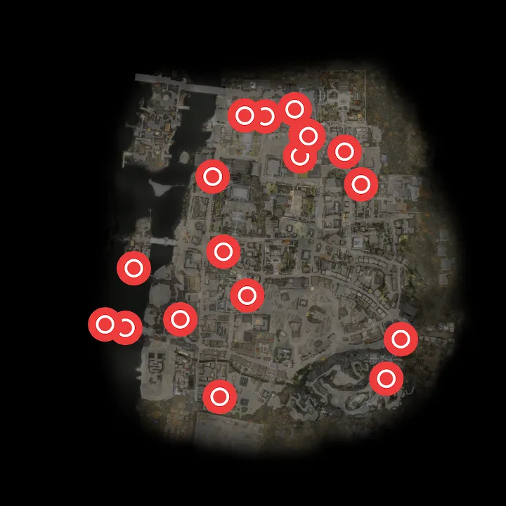 Where Oboro Garasu (second variant) appears on the map