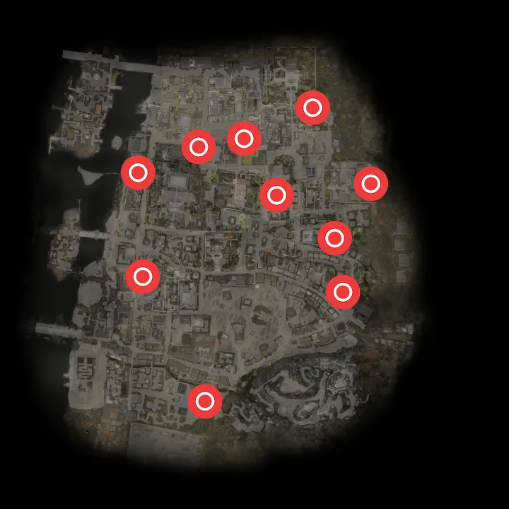 Where Chijiko (second variant) appears on the map