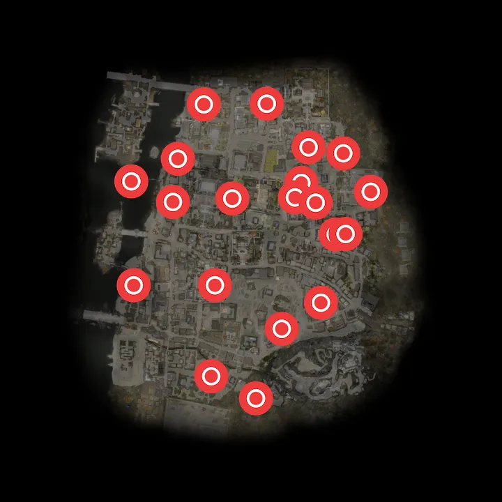 Where Hitotsume Sho (second variant) appears on the map