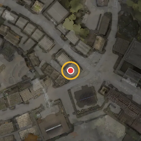 Map location of Hidden Treasure No. 1
