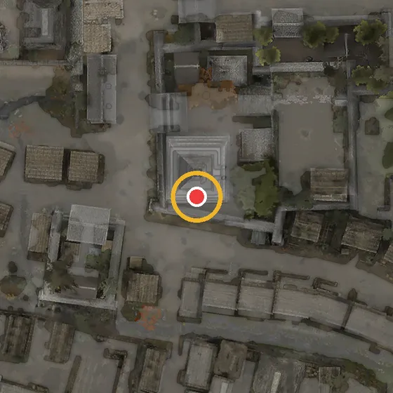 Map location of Hidden Treasure No. 5